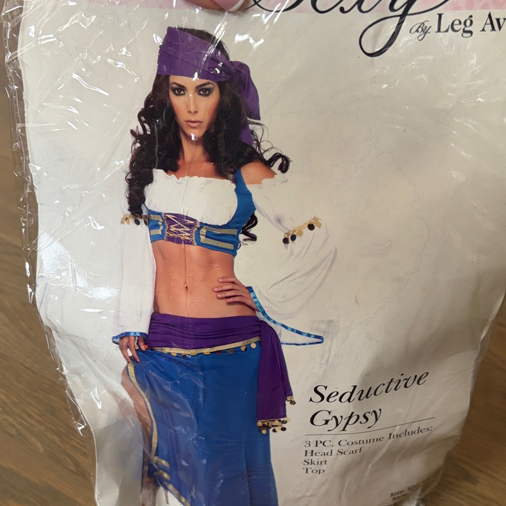Leg Avenue Blue and Purple Seductive Gypsy Costume NWT S/M